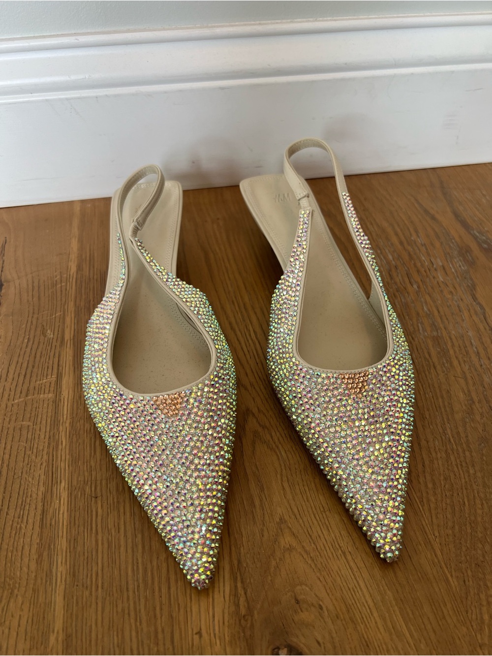Custom rhinestoned kitten heels